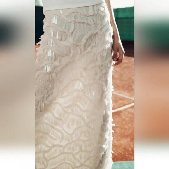 ZARA LONG SEQUIN SKIRT - Picture 3 of 8